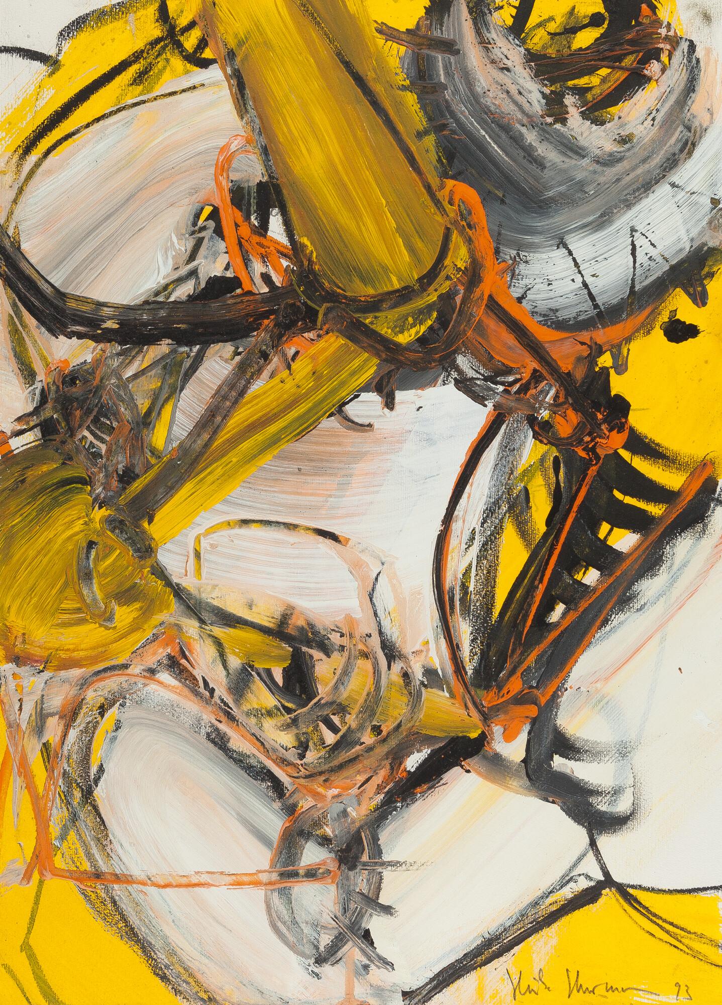 Heiko Herrmann - Ohne Titel (Komposition mit Gelb und Orange)