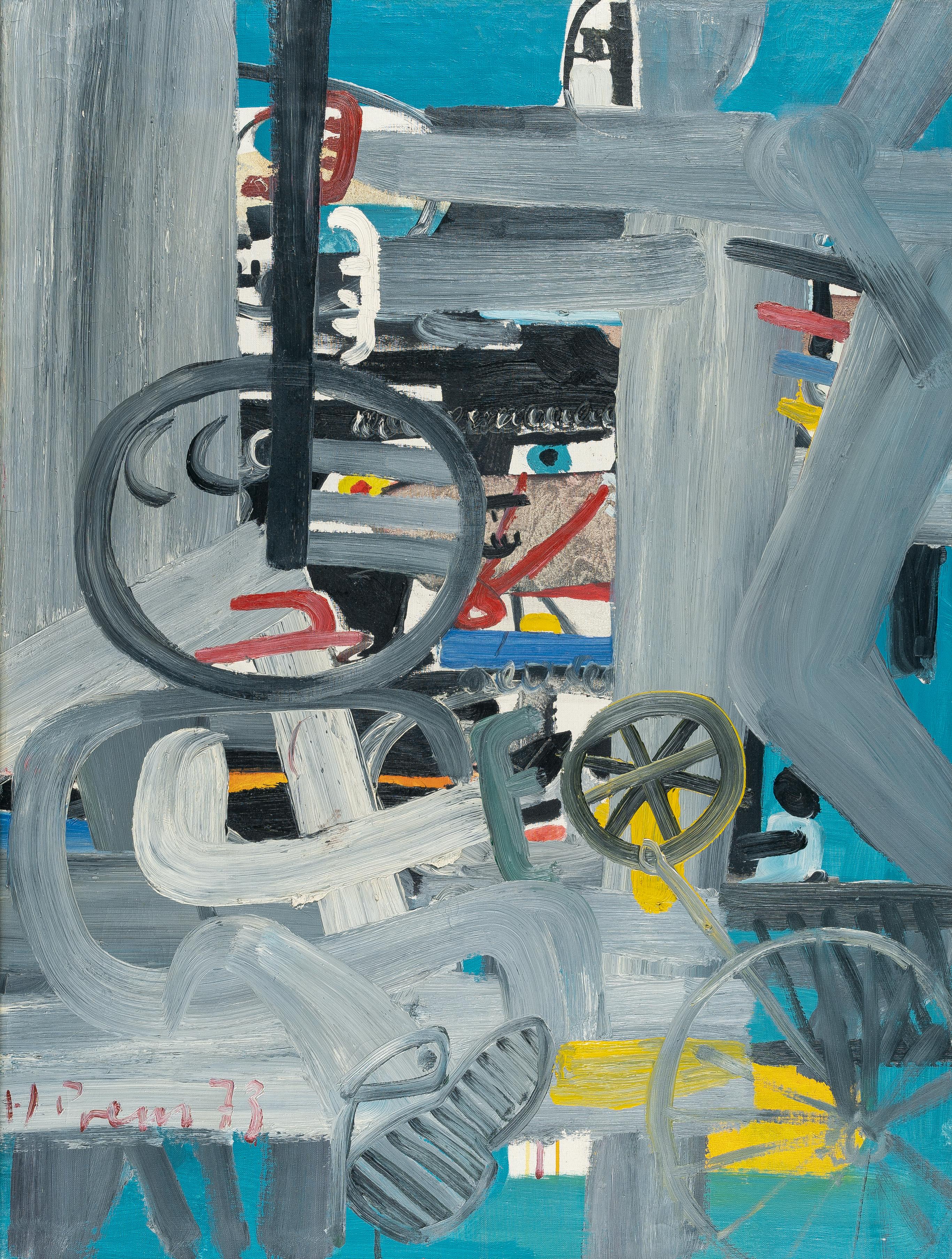 Heimrad Prem - Ohne Titel (Komposition mit Rädern)