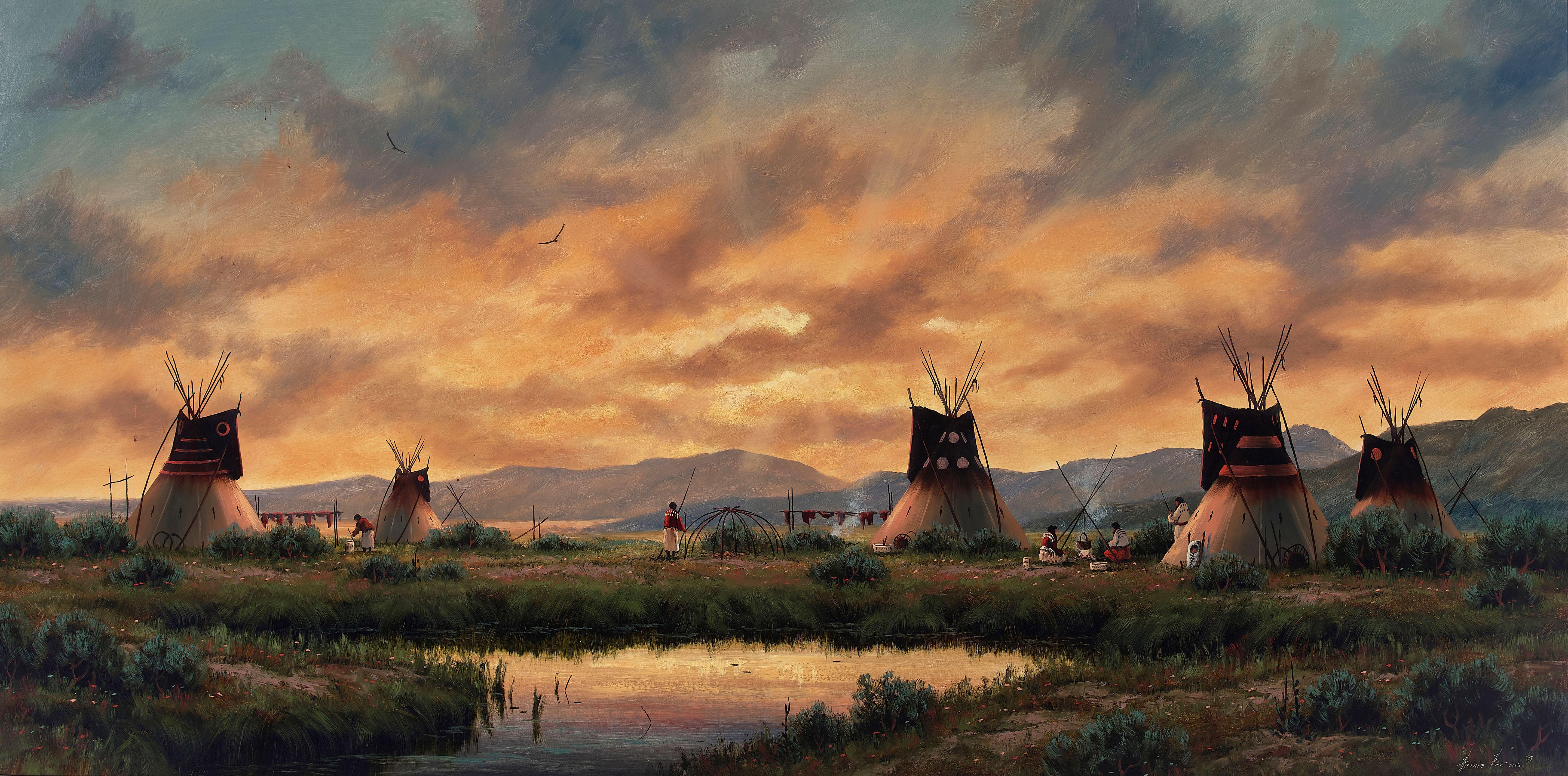 Heinie Hartwig - Indian Encampment