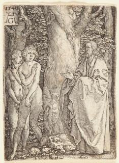 Heinrich Aldegrever - Adam und Eva bedecken ihre Scham
