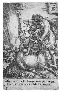 Heinrich Aldegrever - Herkules und die Hirschkuh.