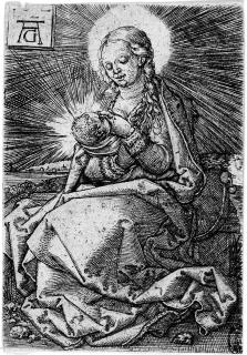Heinrich Aldegrever - Maria, das Kind stillend.