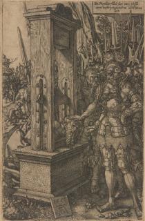Heinrich Aldegrever - Titus Manlius enthauptet seinen Sohn.