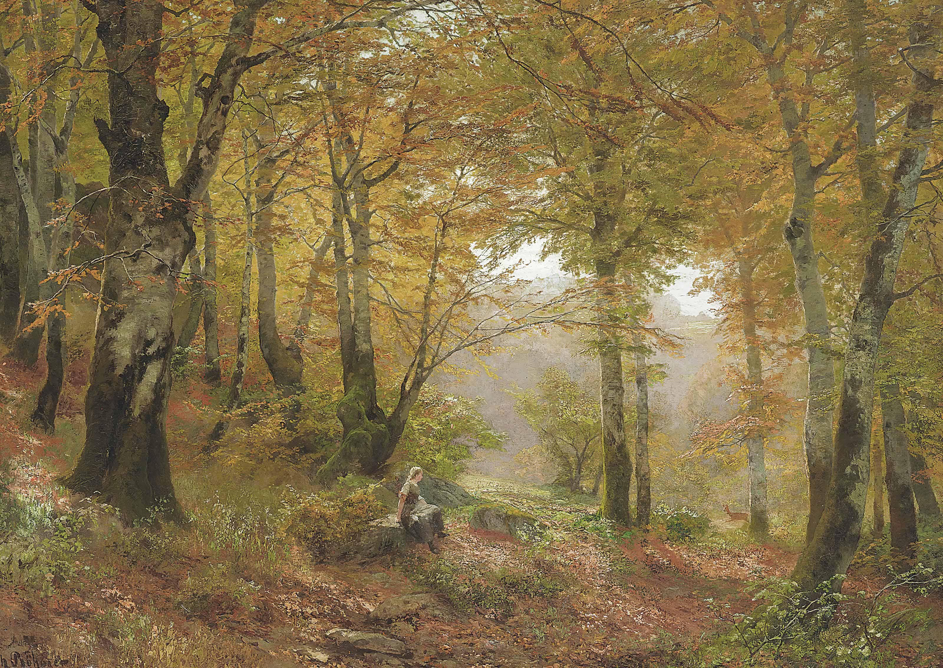 Heinrich Böhmer - A woodland glade