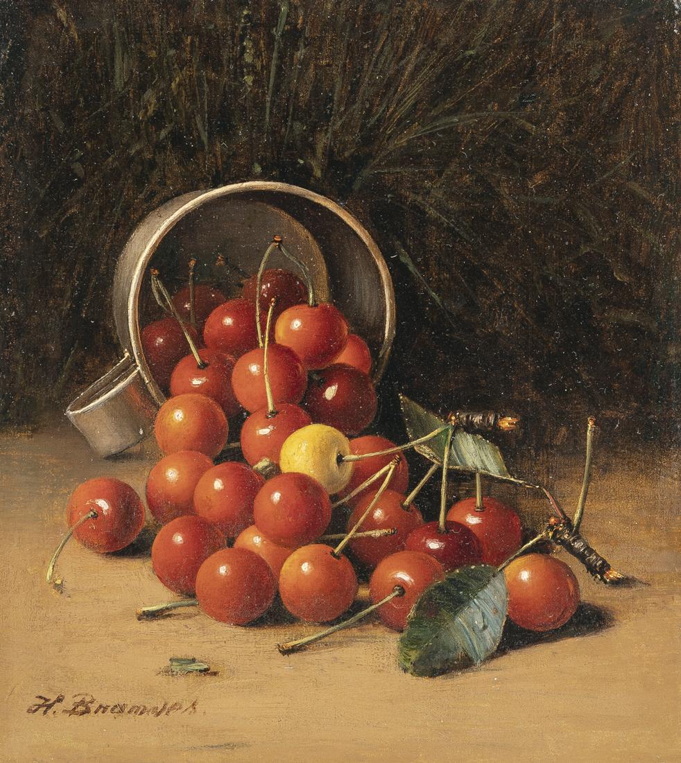 Heinrich Brandes - Stillleben mit Kirschen