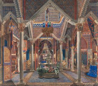 Heinrich Breling - Innenansicht des Marokkanischen Palais auf Schloss Linderhof