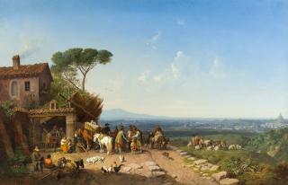 Heinrich Bürkel - Blick auf Rom vom Monte Mario.