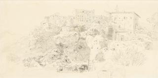 Heinrich Bürkel - Italienisches Gebirgsdorf.