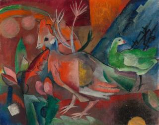 Heinrich Campendonk - Bild mit Vögeln
