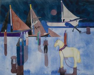 Heinrich Campendonk - Das Pferd Am Hafen (Horse In The Port)