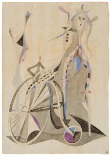 Heinrich Campendonk - Figur mit Fahrrad II