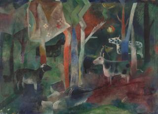 Heinrich Campendonk - Kühe im Wald