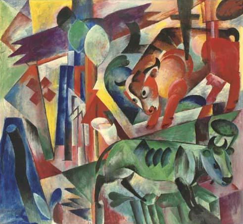 Heinrich Campendonk - Kuh mit Kalb