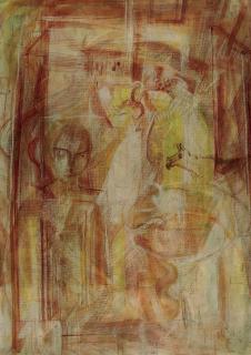 Heinrich Campendonk - Ländliche Impression (Selbstbildnis im Atelier).