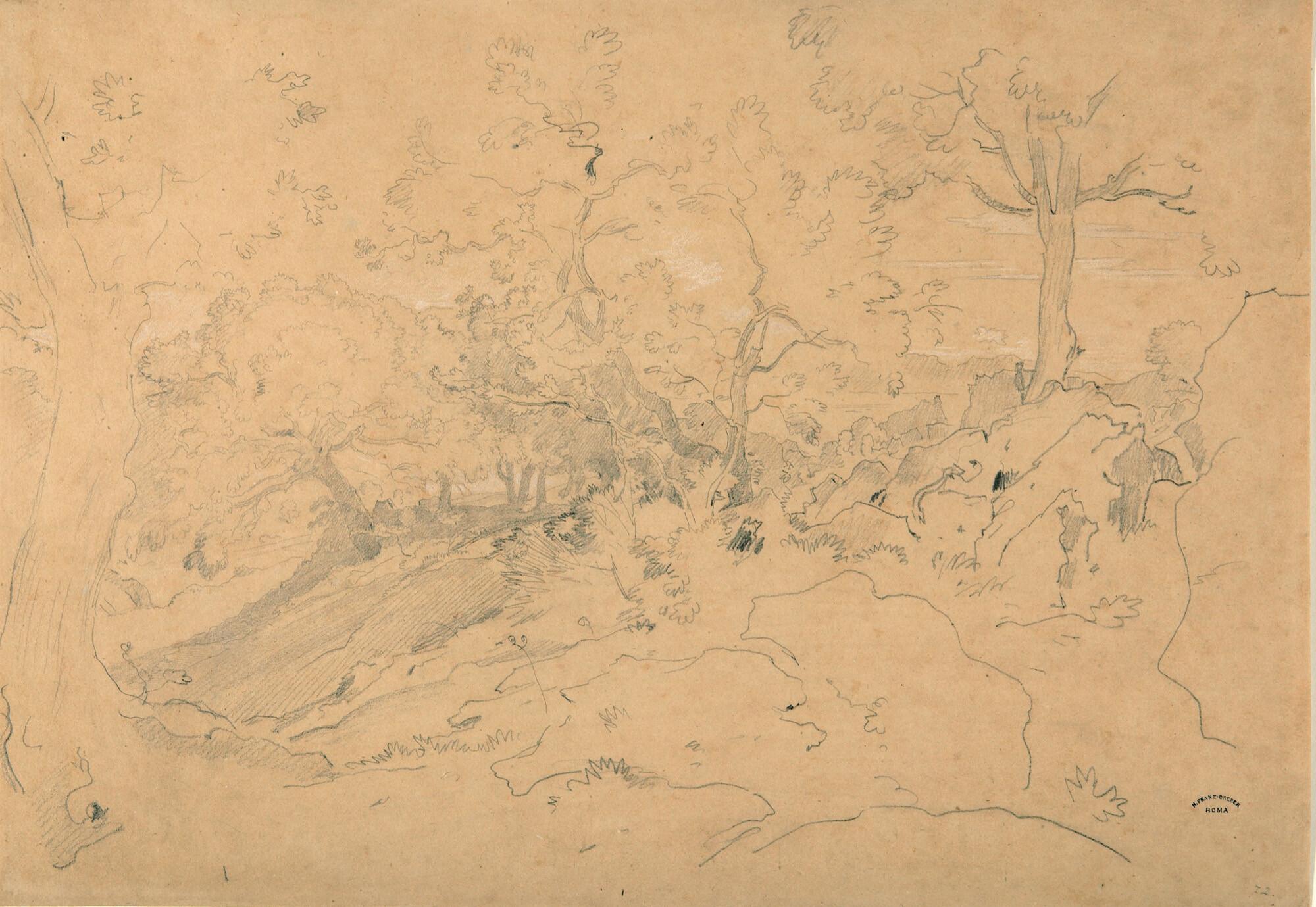 Heinrich Dreber - Landschaft aus der Umgebung Roms.