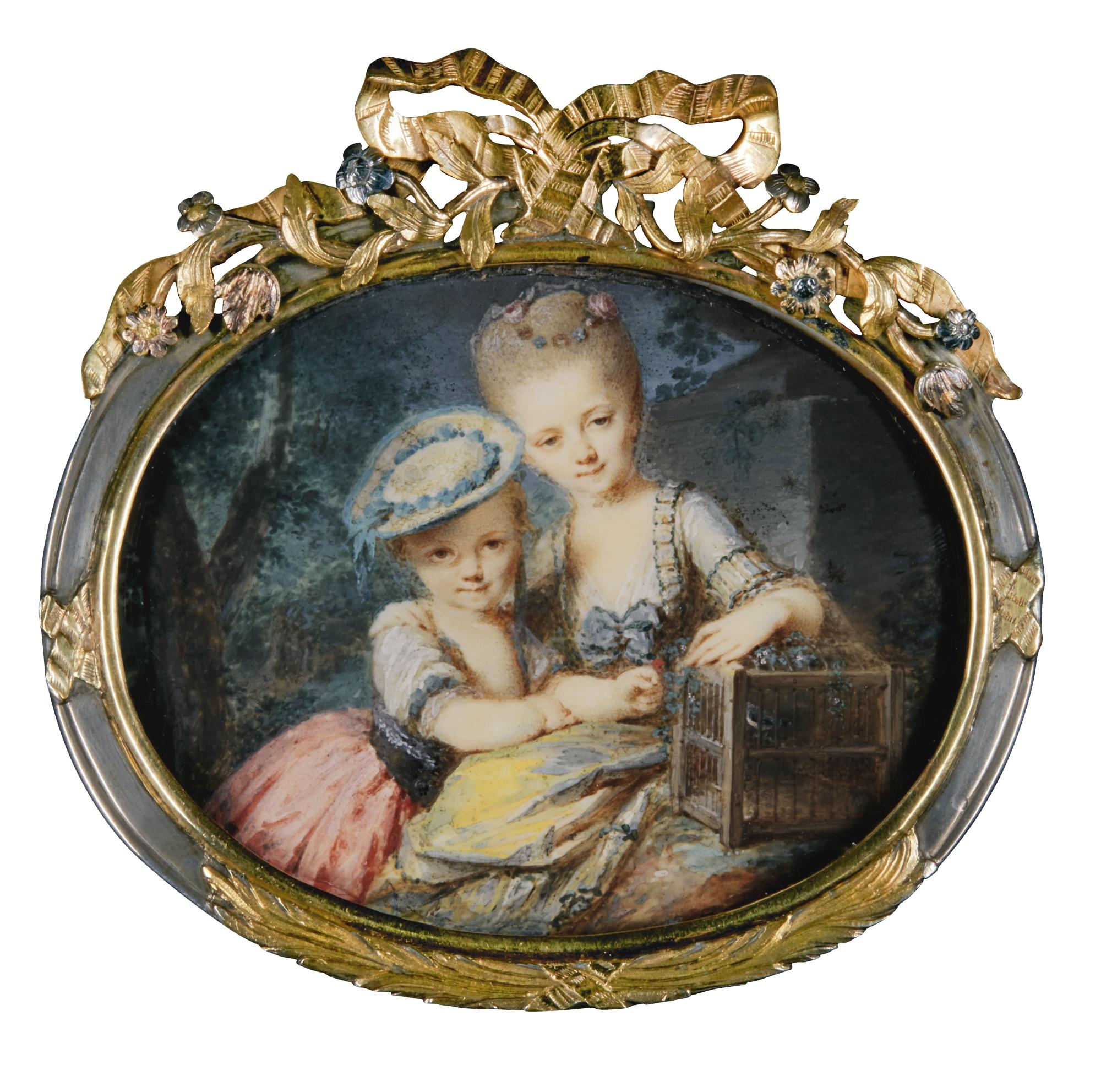 Heinrich Friedrich Füger - A Portrait Of Friederike Charlotte Bause (1764-1785) And Her Sister Juliane Wilhelmine (1768-1837), Circa 1771