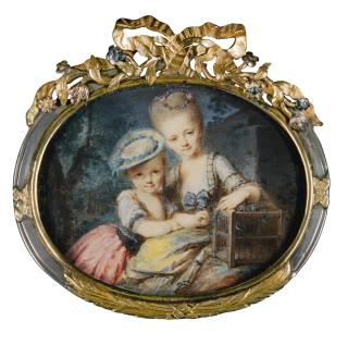 Heinrich Friedrich Füger - A Portrait Of Friederike Charlotte Bause (1764-1785) And Her Sister Juliane Wilhelmine (1768-1837), Circa 1771