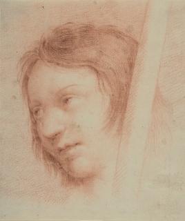 Heinrich Friedrich Füger - Kopf eines Jünglings mit Stab.