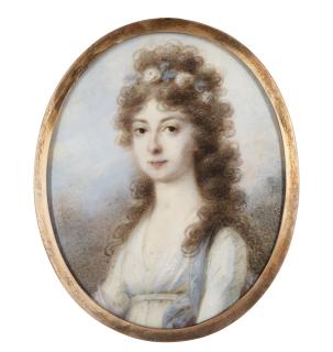 Heinrich Friedrich Füger - Portrait Of Archduchess Maria Leopoldine Of Austria-Este, Electress Of Bavaria (1776-1848), Circa 1795