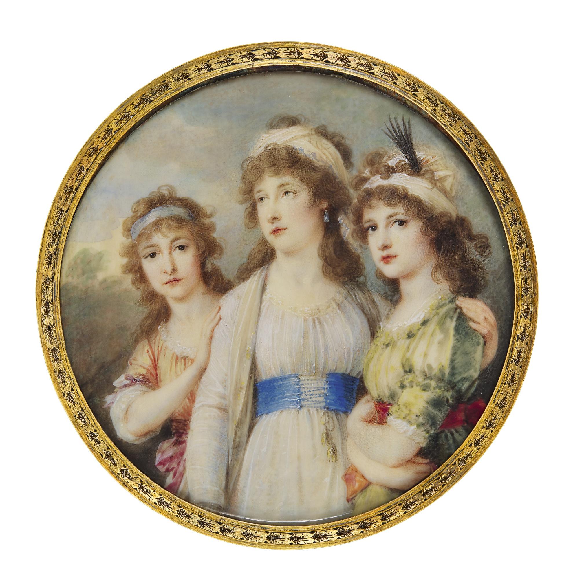 Heinrich Friedrich Füger - Portrait Of Three Ladies