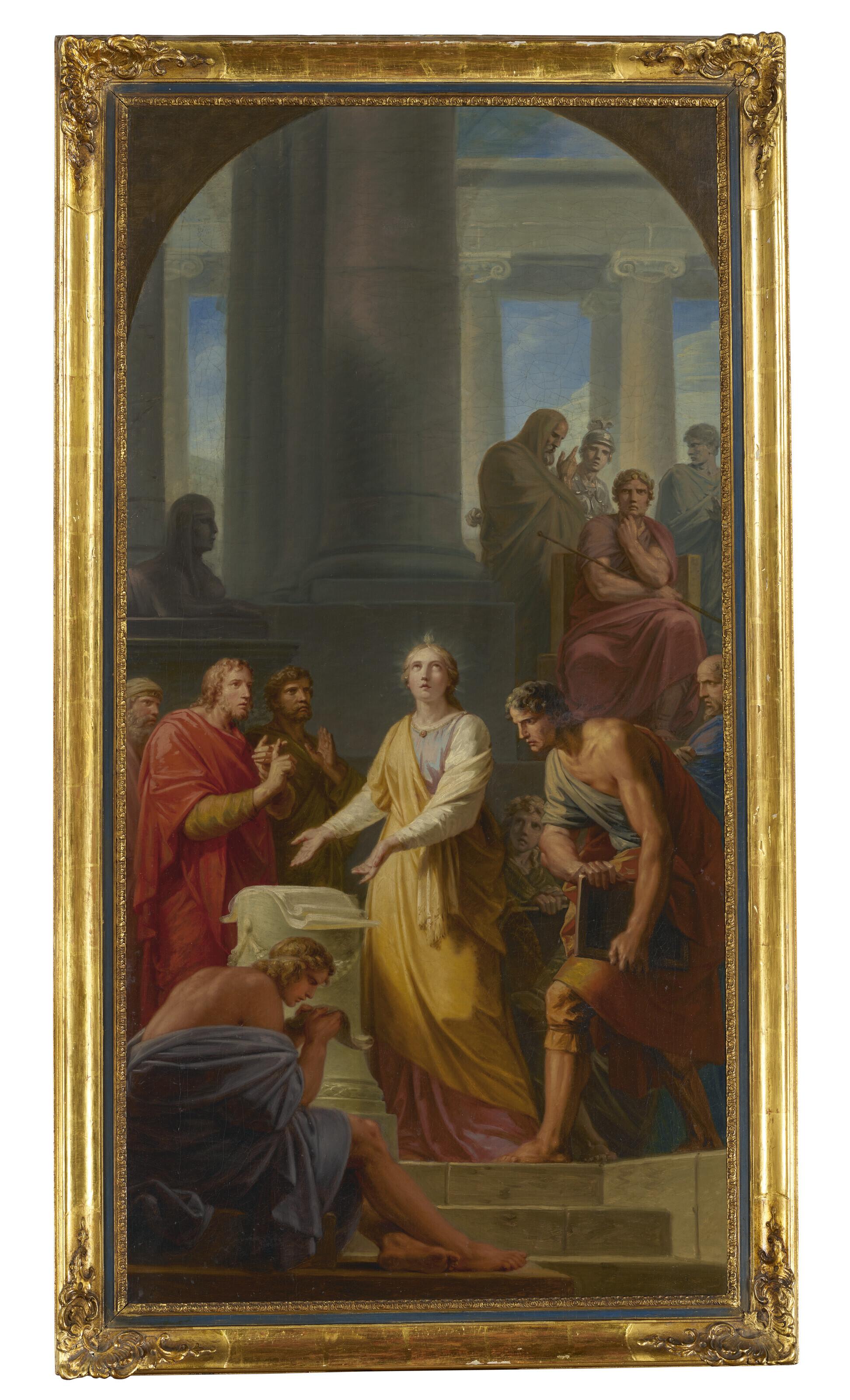 Heinrich Friedrich Füger - Saint Catherine Arguing Against Pagan Philosophers Before Emperor Maxentius