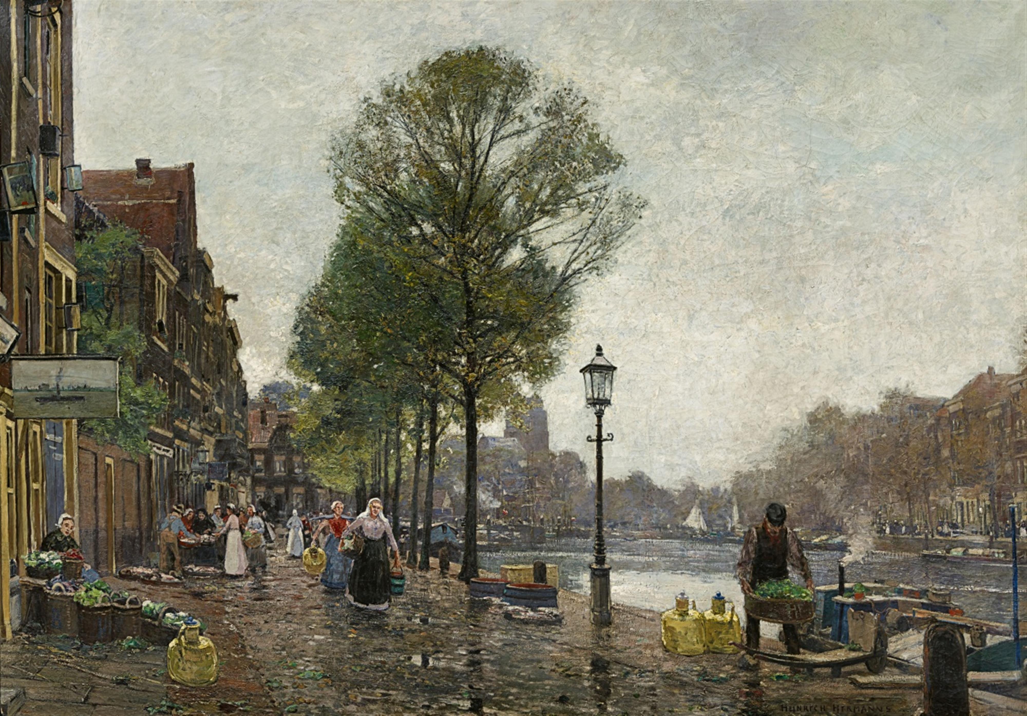 Heinrich Hermanns - Eine holländische Gracht