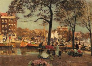 Heinrich Hermanns - Flower market, Amsterdam