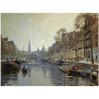 Heinrich Hermanns - German A View Of The Kloveniersburgwal, Amsterdam