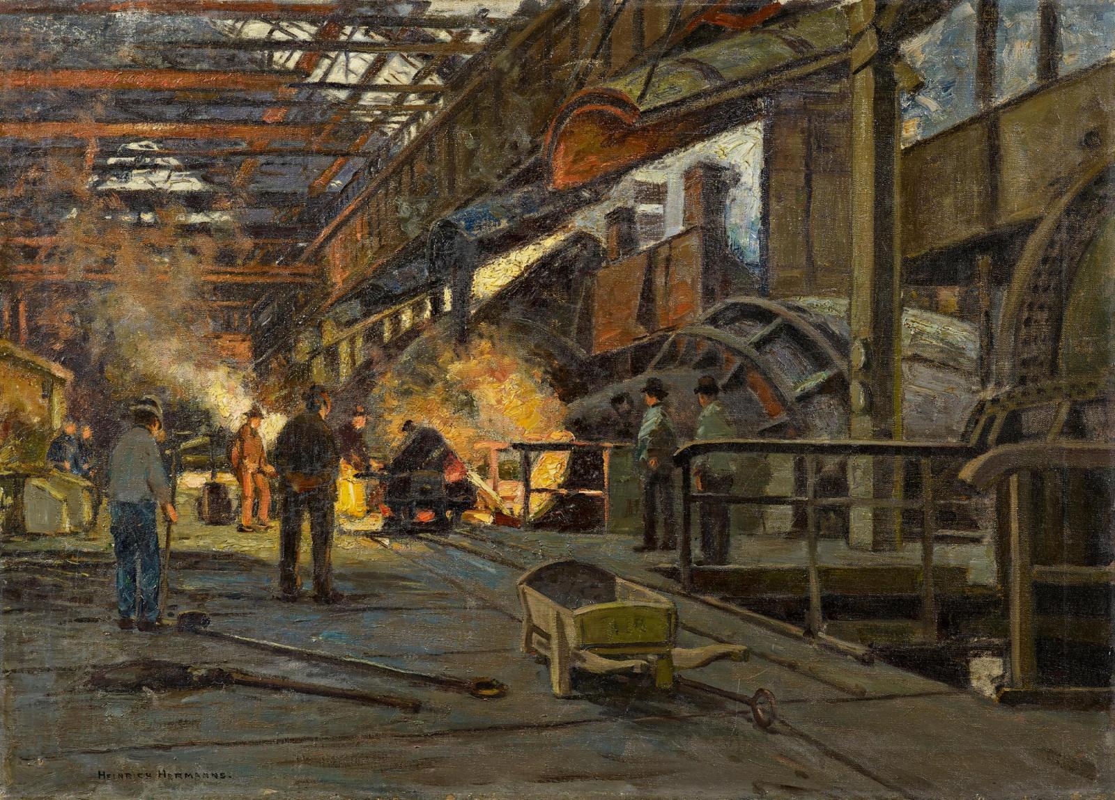Heinrich Hermanns - Im Eisenwerk.
