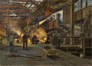 Heinrich Hermanns - Im Eisenwerk.