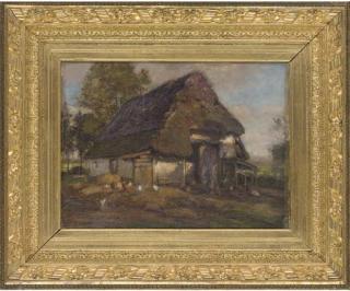 Heinrich Hermanns - Sweeping The Farmyard