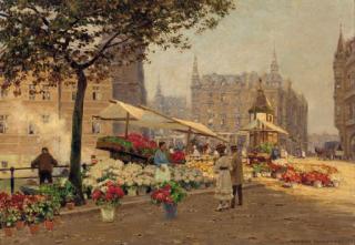 Heinrich Hermanns - The Flower Market