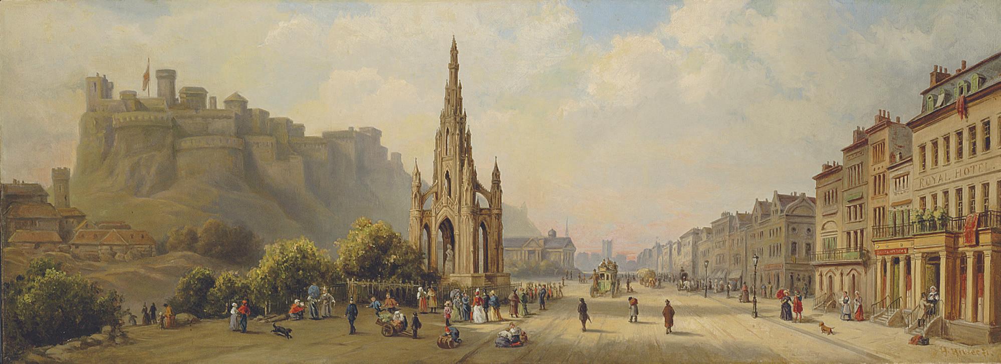 Heinrich Hiller - The Scott Monument, Prince\'s Street, Edinburgh