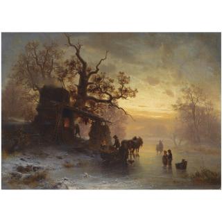 Heinrich Höfer - German Figures At A Smithy In Winter