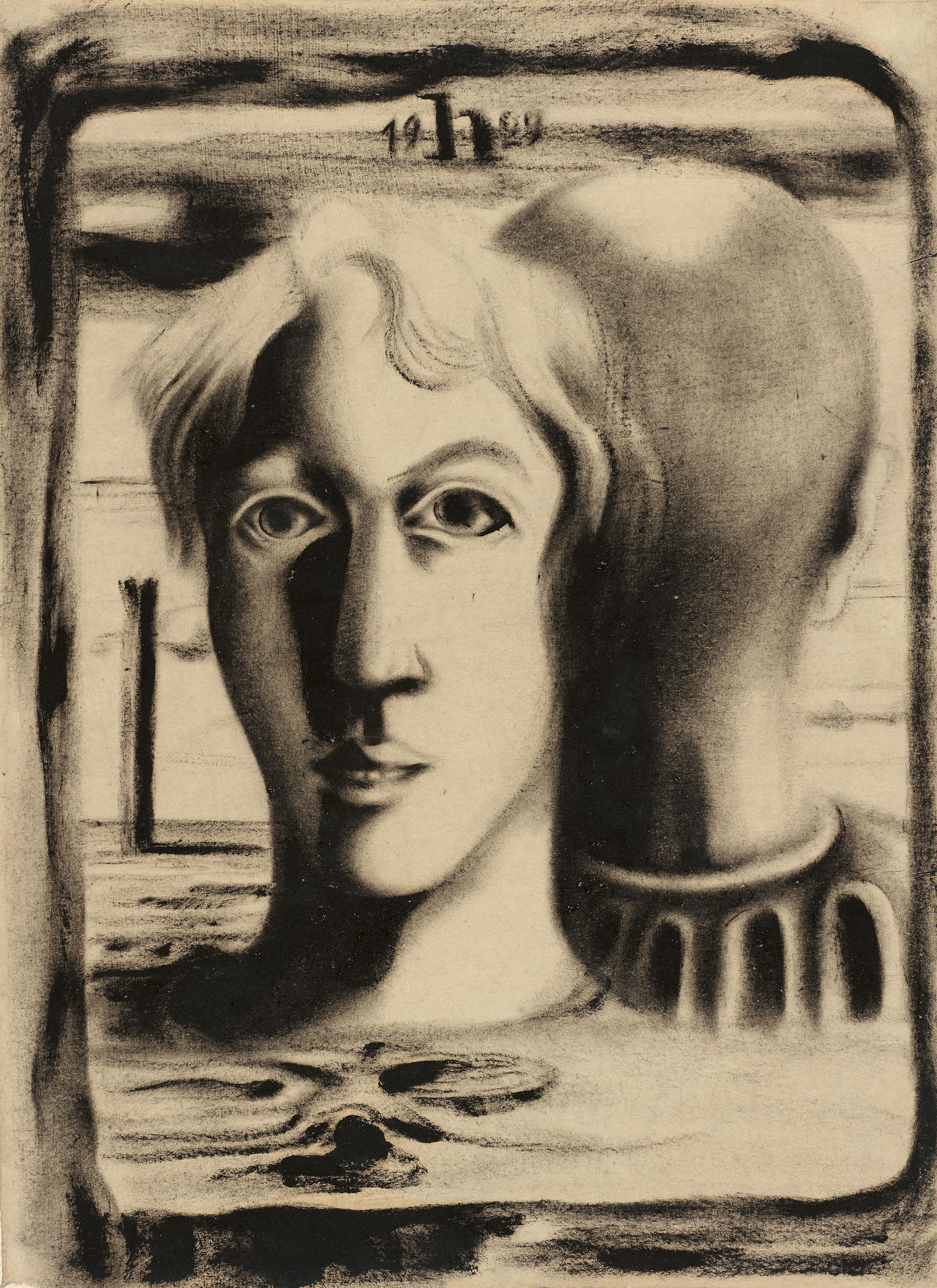 Heinrich Hoerle - Frauenkopf