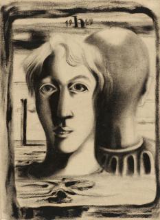 Heinrich Hoerle - Frauenkopf