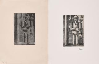 Heinrich Hoerle - Konvolut von 2 Radierungen.