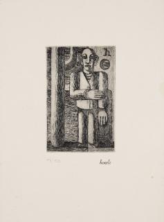 Heinrich Hoerle - Mann vor Bäumen (Selbstporträt)