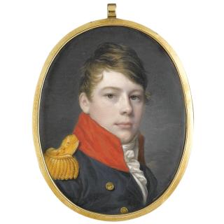 Heinrich Jakob Aldenrath - Portrait Of A Young Officer