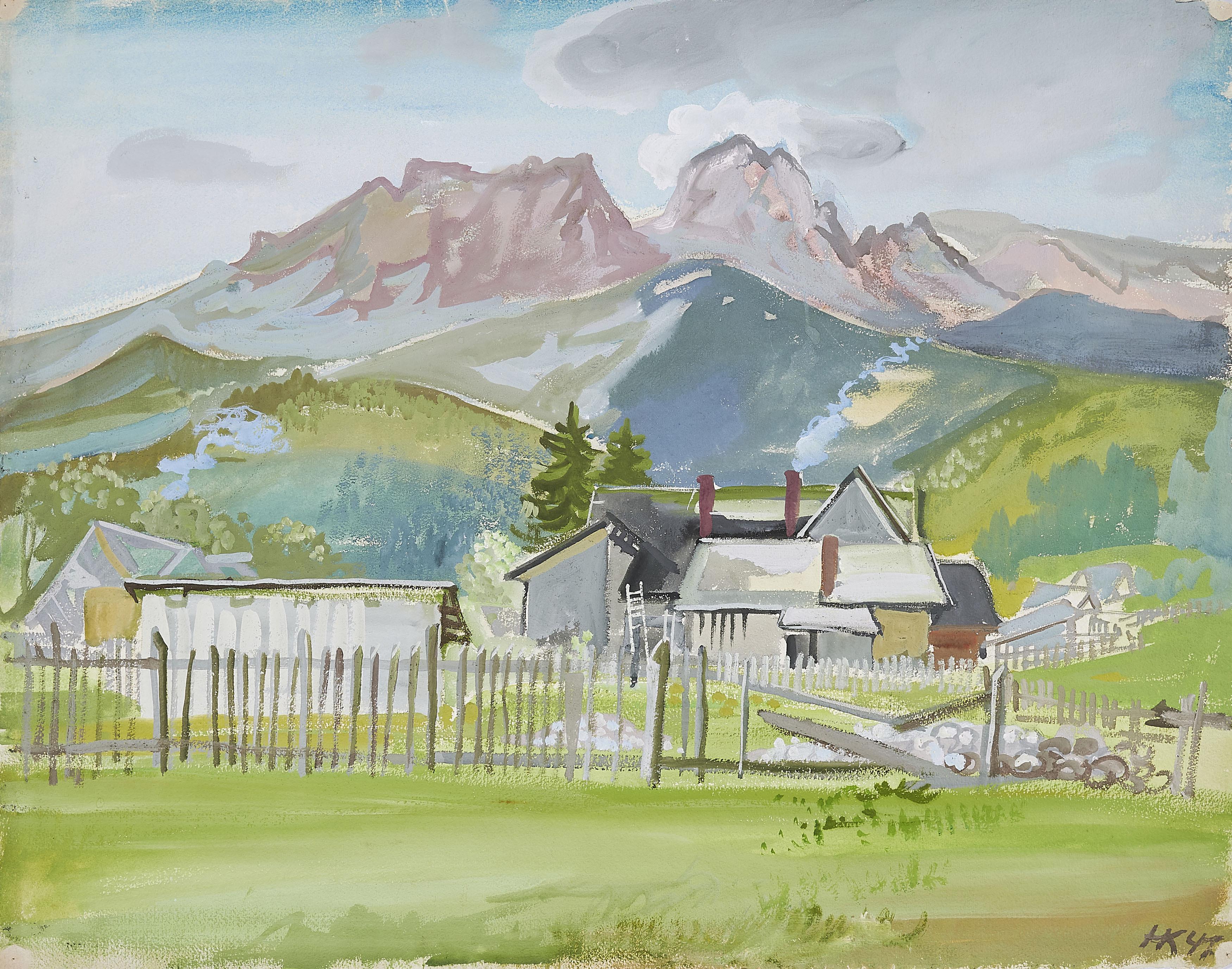 Heinrich Kamps - Gehöft in der Hohen Tatra.