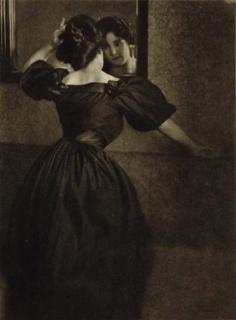 Heinrich Kühn - Girl with Mirror, 1906; and Portrait - the Mirror, from Camera Work, January 1906; and January 1911