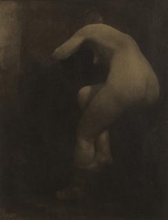 Heinrich Kühn - Rückenakt (Standing Nude Seen From Behind)