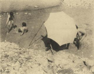 Heinrich Kuhn - The Artist\'s Umbrella, 1908