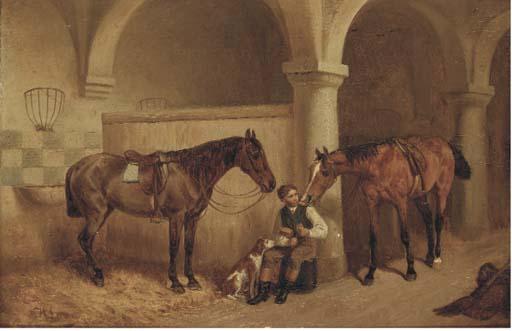Heinrich Lang - A Huntsman In A Stable