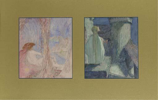 Heinrich Lefler - Venus And Tannhaüser In The Venusberg; Elsa On The Terrace