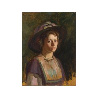 Heinrich M. Krabbé - A Portrait Of A Young Lady; Verso A Portrait Of A Maid Polishing A Brass Bucket