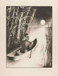 Heinrich Maria Davringhausen - 3 Bll.: Tanz der Irren – Regen – Im Kanu.