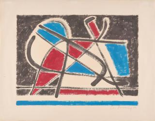 Heinrich Maria Davringhausen - Abstrakte Komposition.