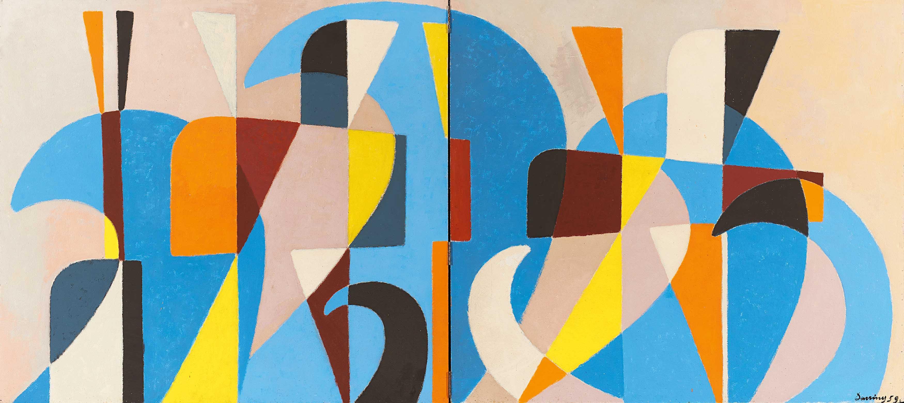 Heinrich Maria Davringhausen - Ohne Titel.Diptychon.