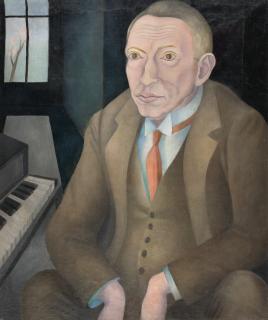 Heinrich Maria Davringhausen - Porträt Sergej Rachmaninoff.